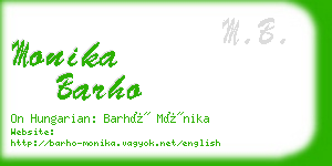 monika barho business card